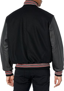 2025 New Design Versity <b>Jackets</b> <b>Leather</b> Sleeves Cheap Price Oem Service Versity <b>Jacket</b> <b>Men</b> Baseball Winter Versity <b>Jackets</b> - Product Image 2