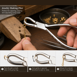 Alicates Profesionales para Sujetar Anillos de Joyería |   Pinza de mandíbula curva hueca para herramienta de pulido y reparación de anillos segura - Product Image 5
