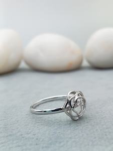 Bague de fiançailles et de mariage solitaire en moissanite, diamant cultivé, taille brillant, couleur D, plaqué or rose, certifiée - Product Image 3