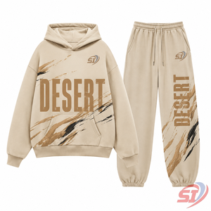 Custom <b>Men</b> Hoodie Sweat Set Autumn 100% Cotton 320g Tracksuit Casual Streetwear OEM ODM Wholesale - Product Image 1