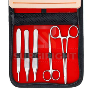 Kit de formation en suture médicale OEM Blush Surgical certifié CE Classe I, avec instruments chirurgicaux en silicone et en acier inoxydable - Product Image 1