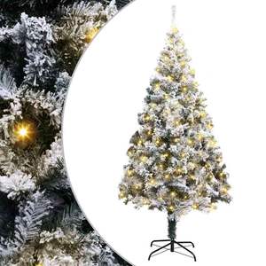 Árbol de Navidad Artificial de PVC y Acero Blanco de 70.9 Pulgadas con Decoración Navideña Elegante y Duradera de Plástico - Product Image 1