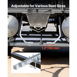 Guide per Rimorchio Barca Regolabili in Larghezza 1.2, 2 Pezzi, in Acciaio ad Alta Durezza con Cuscinetti di Supporto Spessi - Product Image 3