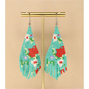 ต่างหูปักลายโบฮีเมียนพู่ห้อยหรูหราสไตล์ยุโรป ดีไซน์โดดเด่นสำหรับงานเฉลิมฉลอง เครื่องประดับผู้หญิงรุ่นใหม่มาแรง ผลงานจาก MD HANDICRAFTS - Product Image 6