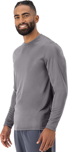 Chemise à manches longues en bambou pour homme, personnalisable avec logo, protection solaire UV SPF UPF50+, séchage rapide, polyester élasthanne. - Product Image 5