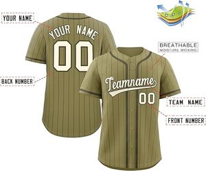 Uniformes Escolares Modernos de Béisbol/Sóftbol Personalizados de Team Lining, Jersey con Botones Completos, Mangas Cortas, Transpirables, de Poliéster - Product Image 3