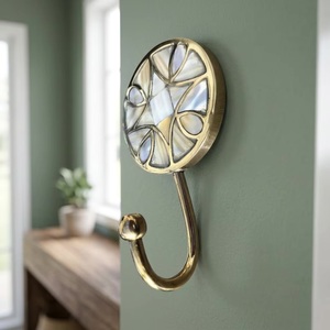 Antique Brass Wall Hook Vintage <b>Coat</b> Hanger with Eco-Friendly Self-adhesive Installation for Clothing - Product Image 3