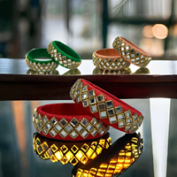 Indiase metalen armbanden, multicolor Kundan armbanden, modieus handgemaakt, milieuvriendelijk, bruiloft aandenken, teruggave cadeau, Diwali, Ramadan
