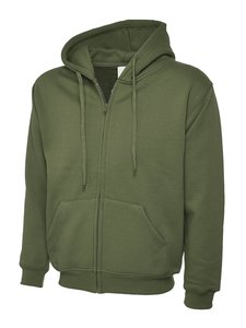 Sweat-shirt unisexe décontracté en coton uni zippé 300 g/m² pour homme, idéal pour l'automne et l'hiver, personnalisable sur demande, vente en gros - Product Image 2