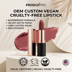 ProduxPro OEM <b>Custom</b> Vegan Cruelty-Free Waterproof Velvet Matte Long-Lasting <b>Lipstick</b> Halal/GMP/ISO Certified Malaysia Makeup 3 - Product Image 2