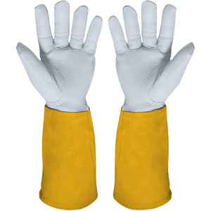 Gants de sécurité pour soudage TIG en cuir de vachette grainé, résistants au feu, protection des mains pour travaux industriels, anti-coupure, antidérapants - Product Image 5