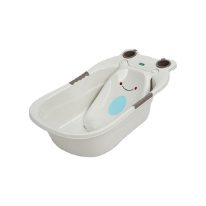 Bañera de Bebé Portátil, Moderna, Ecológica y Segura, de Plástico, en Rosa, Azul y Gris, con Reposacabezas de Dibujos Animados, Marca Halo Rectangle - Product Image 3