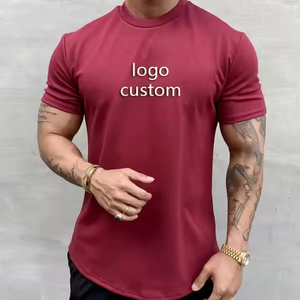 Nouveau T-shirt de sport pour homme, coupe classique, col rond, manches courtes, respirant, séchage rapide, qualité supérieure, logo avant, 100% coton - Product Image 3