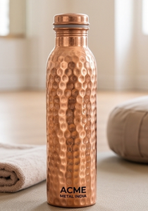 Botella de agua de cobre martillado hecha a mano, diseño a prueba de fugas, ideal para almacenamiento de la mejor calidad y uso de utensilios de cocina elegantes - Product Image 5