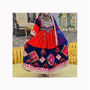 Vestido Étnico Afgano Largo para Mujer con Bordado Artesanal para Ocasiones Especiales - Product Image 1