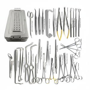 Juego de Instrumentos Quirúrgicos Cardíacos: Pinzas Debakey Vasculares y Suturas Castroviejo - Product Image 1