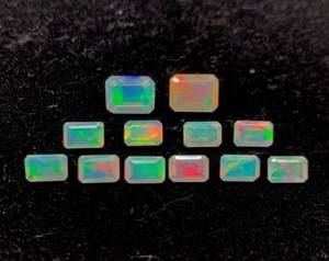 Ópalo Etíope Welo de Grado OPAL, Corte Octogonal, Color Fuego, 2 Quilates, Juego de Colores, Piedra de Nacimiento de Octubre, Gema Natural Suelta, Tercera Calidad - Product Image 4