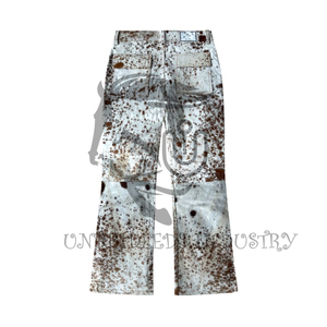 Nuevos Pantalones Cargo de Cuero Vacuno Color Bronceado y Blanco, Estilo Vaquero Occidental, Pantalones de Cuero de Alta Calidad, Proveedor de Pantalones de Cuero Vacuno - Product Image 5