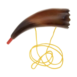 Petit Corne de Buffle Polie Polie pour Enfants, Jouet Sifflet Viking, Créations Naturelles Écologiques, pour Carnaval et Noël - Product Image 2