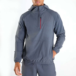 Ensemble de survêtement décontracté pour homme, pull à manches longues, couleur unie, 100% coton, deux pièces, taille plus, pour l'hiver - Product Image 2