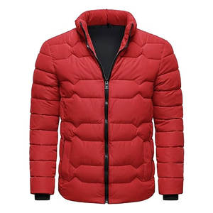 Chaqueta Acolchada Ligera para Hombre, Abrigo Cálido de Invierno con Cuello Alto, Cierre Completo, Resistente al Viento, Informal, para Exteriores, Ropa Urbana Premium - Product Image 2