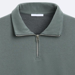 เสื้อสเวตเชิ้ตซิป ¼ ตัวสำหรับผู้ชาย ผ้าฝ้ายพรีเมียม ฟลีซ ทรงปกติ สวมใส่สบาย รับผลิตตามแบบ (OEM) ขายส่งจากโรงงาน ผู้ผลิตในสหรัฐอเมริกาและยุโรป - Product Image 6
