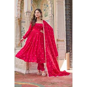 FATEMA FASHION SP Series Bridal Lehenga for Party Occasions Simmer Silk <b>Material</b> High Quality Women's Wear - Product Image 1