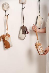 2026 Trending Design High Quality Western Hair On Cowhide Long Handmade Leather Design Handmade Zipper Closure <b>Wallet</b> - Product Image 4