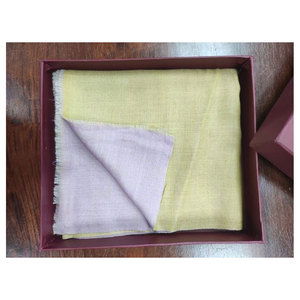 Premium Fine <b>Wool</b> Plain Reversible Stoles Women and Men 70x200 cms Luxurious Soft Warm Lightweight 80% Fine <b>Wool</b> and 20% Silk - Product Image 2