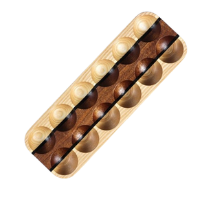 Plateau rectangulaire en bois pour œufs, couleur marron, design personnalisé, présentoir de marché, organisateur d'œufs pour cuisine et ferme - Product Image 1