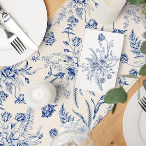 TEXOCRAFT FASHION BLUE PRINTED COTTON PREMIUM <b>TABLE</b> <b>RUNNER</b> - Product Image 5