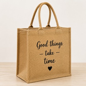 <b>Jute</b> Letter Pattern Tote <b>Bag</b> Woven Shopping <b>Bag</b> Reusable Carryall <b>Gift</b> Grocery <b>Bag</b> Rope Handle Zipper Closure Gujarat for Party - Product Image 2