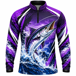 Camiseta de Pesca Personalizada de Manga Larga, Ropa Deportiva con Protección UV, Camiseta de Pesca de Alto Rendimiento para Pesca al Aire Libre y Deportes Acuáticos - Product Image 2