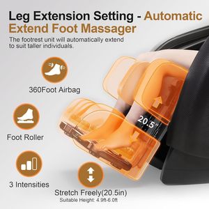 Sillón de Masaje Comercial Inteligente de Lujo con Pantalla Grande, Gravedad Cero, Airbag para Todo el Cuerpo, Rodillo para Glúteos, Masajeador de Pies, Función Musical - Product Image 6