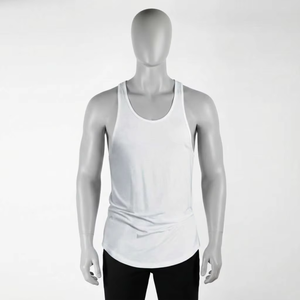 Mens Cotton <b>Stringer</b> Tank Top Sleeveless Gym Fitness Singlet Breathable O Neck Muscle Tank Workout <b>Vest</b> Custom OEM - Product Image 1