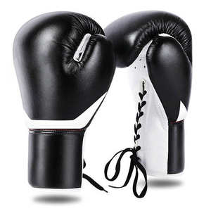 Gants de boxe en cuir de haute qualité professionnels avec logo personnalisé pour une utilisation en extérieur, antidérapants et légers - Product Image 1
