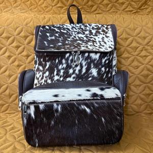 Rugged Western Hair-on <b>Leather</b> <b>Backpack</b> <b>Real</b> Cowhide Fur Outdoor Rucksack Custom <b>Leather</b> Bag Factory LHBP-0266 - Product Image 5