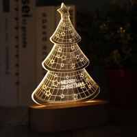 Lampe ovale USB en bois de hêtre naturel blanc chaud avec socle Led 3D veilleuse ovale en bois pour plaque acrylique lampe de nuit