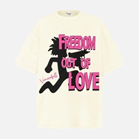 Nouveau populaire à la mode Designer T-Shirts 100% coton à la main personnalisé imprimé Logo Streetwear hommes femmes bas quantité minimale de commande surdimensionné en détresse