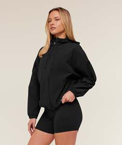 Veste de survêtement sans couture pour femme, coupe ajustée, extensible dans quatre directions, avec logo frontal, style Weekend Lifestyle - Product Image 5