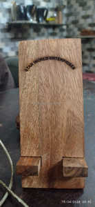 Support mobile en bois d'acacia pour table de bureau Support pour smartphone Support de téléphone en bois Support de bureau en bois Fabriqué à la main - Product Image 6