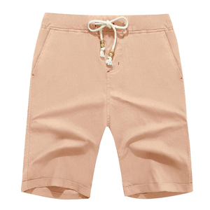 Shorts Bermuda Oxford pour Homme Couleur Unie avec Cordon de Serrage à la Taille et Poches Style Décontracté Taille Mi-Haute Tissu Respirant Tissé - Product Image 2