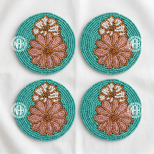 Nouvel ensemble de 4 dessous-de-verre perlés en forme de tranches de pizza, à carreaux rouges, pour boissons, mugs, idéal pour la décoration de table de fête, cuisine, salle à manger, bar - Product Image 4