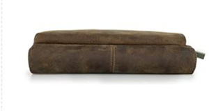 Brown Leather Clutch <b>Wallet</b> with <b>Zip</b> Around Closure and Wrist Strap Fazmax Corporation Model A29 - Product Image 6