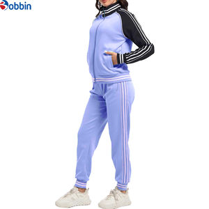 Conjunto Deportivo de Invierno Personalizado con Logotipo para Mujer, Conjunto de Chándal para Mujer, Conjuntos Deportivos para Gimnasio, Conjunto de 2 Piezas con Rayas - Product Image 6