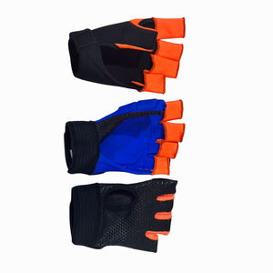 Gants de hockey en PVC demi-doigts, légers et rembourrés, pour l'entraînement des joueurs de sports de terrain (vente en gros) - Product Image 2