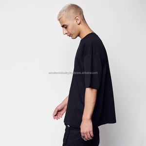 เสื้อยืดคอกลมแขนสั้นทรงโอเวอร์ไซส์คุณภาพพรีเมียมสำหรับผู้ชาย ผลิตจากเส้นใยไม้ไผ่ 100% ระบายอากาศได้ดี เหมาะสำหรับใส่ลำลองในฤดูร้อน - Product Image 2