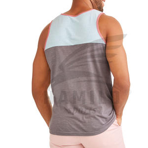 Camisetas sin mangas holgadas para hombre en colores cómodos, de alta calidad, al por mayor, talla grande, diseño de malla, casual, transpirable, de algodón. - Product Image 2