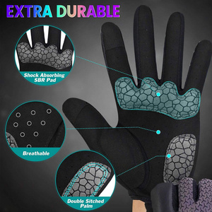 Custom Logo Cycling Gloves Touch Screen Workout Gloves Full Finger Mountain Bike Road Racing Gloves Anti <b>Slip</b> Silicone Palm - Product Image 2