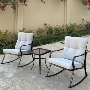 Set Dondolo Off-White con Sedia e Teiera per Arredo Giardino - Product Image 1